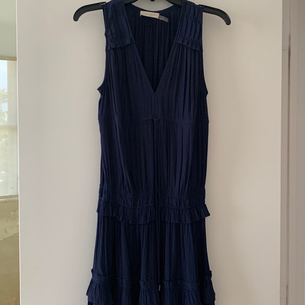 Ramy Brook navy silk mini dress